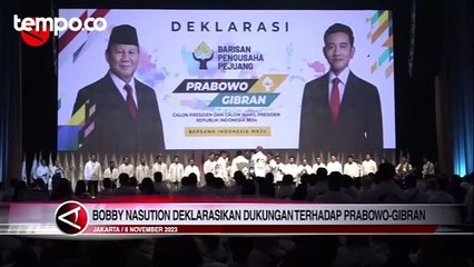 Bobby Nasution Deklarasikan Dukungan untuk Prabowo-Gibran