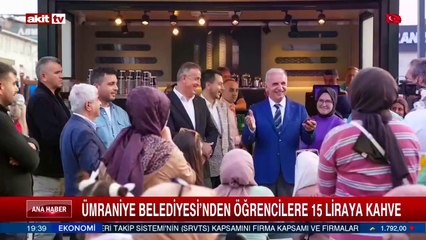 Ümraniye Belediyesi'nden öğrencilere 15 liraya kahve