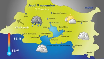 De la pluie et des perturbations en ce jeudi 9 novembre.