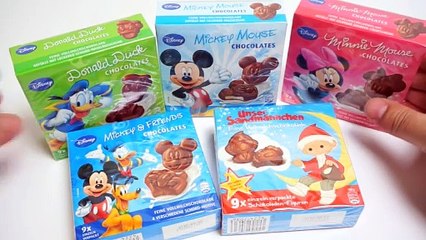 Disney Chocolates Mickey Mouse Donald Duck Minnie Mouse and German Sandman