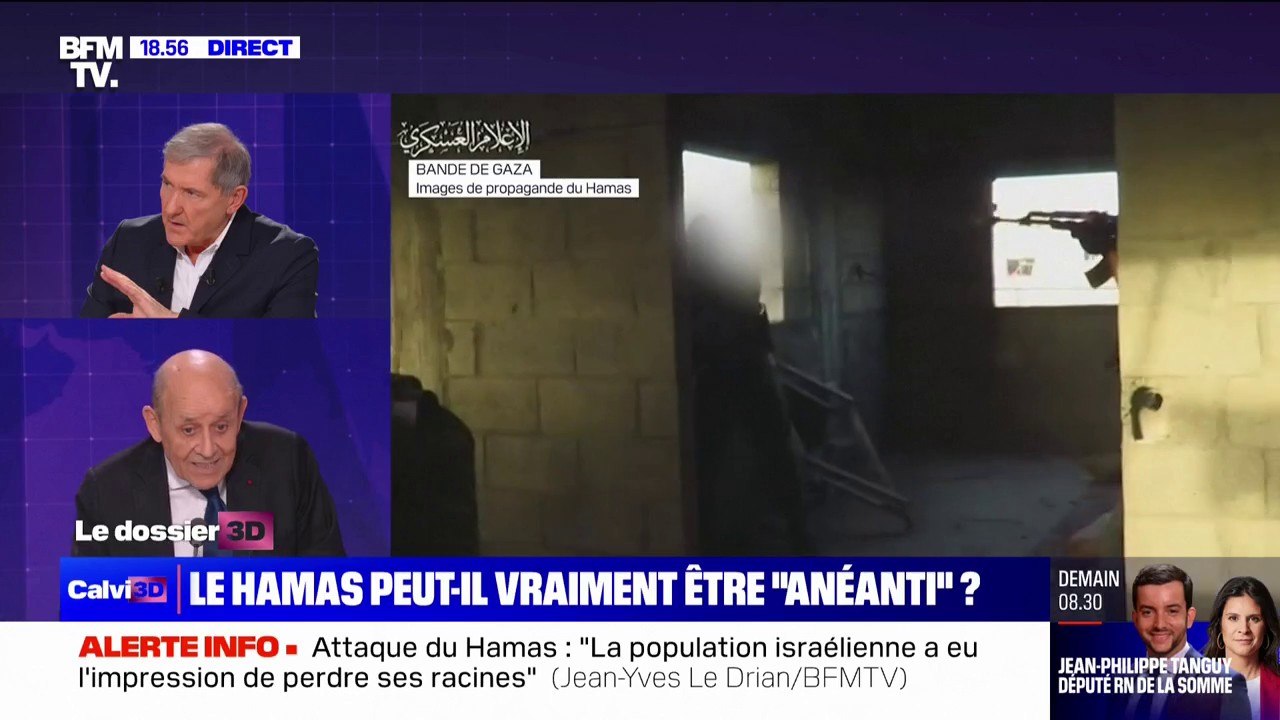 Jean-Yves Le Drian sur la guerre Hamas/Israël: "Le principal geste que devrait faire Israël est une trêve humanitaire"
