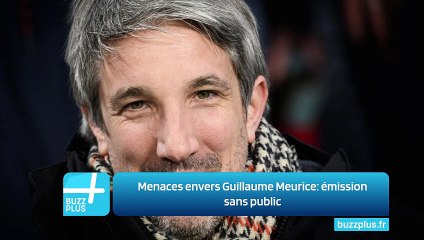 Menaces envers Guillaume Meurice: émission sans public