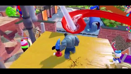 INCREDIBLE GRAY HULK meets Mickey Mouse & Disney's Donald Duck !  Old Cartoons