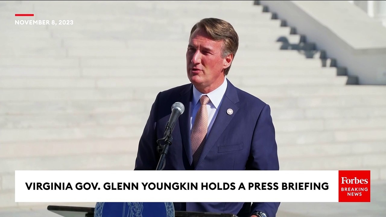 Virginia Gov. Glenn Youngkin Holds A Press Brie...