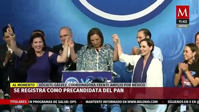 Xóchitl Gálvez se registra como precandidata del PAN a la presidencia