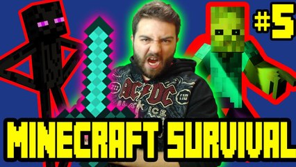 Minecraft Survival Bölüm 5 - Tehlikeli Madenler  [ 1.10.2 ] /w Gitaristv /w T.E.O /w Eso