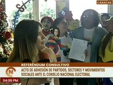 Representantes del Movimiento de Cultura se adhieren ante el CNE para el referéndum consultivo