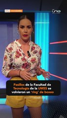 Pasillos de la Facultad de Tecnología convertidos en un ring