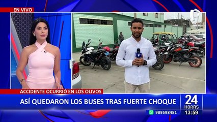 Los Olivos: Así quedaron buses tras fuerte choque en la Panamericana Norte