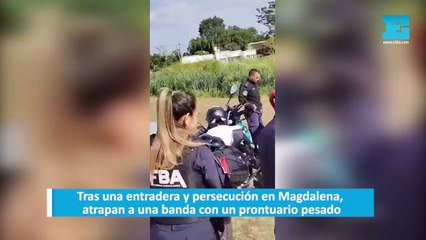 Tras una entradera y persecución en Magdalena, atrapan a una banda con un prontuario pesado