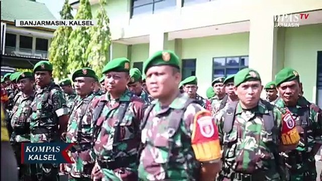 Korem 101/Antasari Apel Gelar Pasukan Kesiapan Pengamanan Pemilu 2024, Ribuan Personel Siap Bertugas