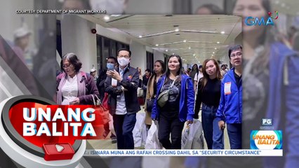 Unang batch ng OFW na galing West Bank territory ng Palestine, balik-bansa na | UB