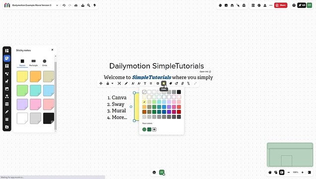 Mural Course Section 8 Adding Sticky Notes and Formatting Sticky Notes
