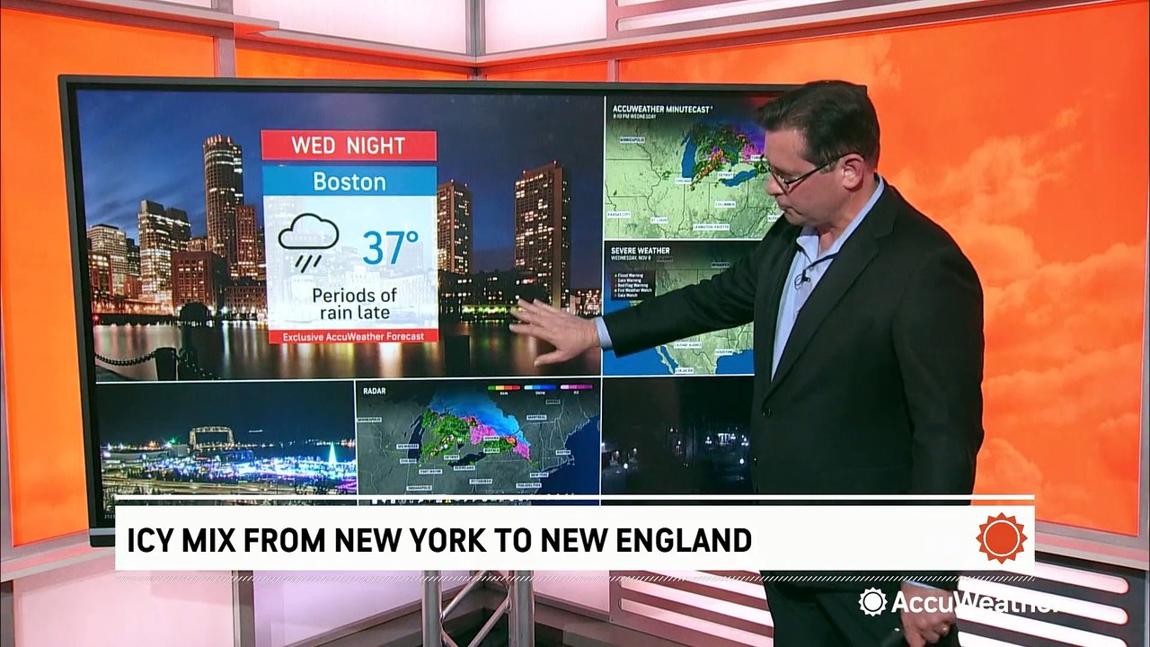 Storms from the Midwest transform intro a wintry mix in the Northeast