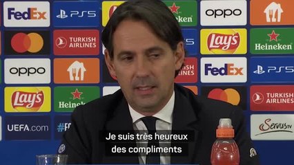 Gr. D - Inzaghi heureux des compliments de Guardiola et de la qualification
