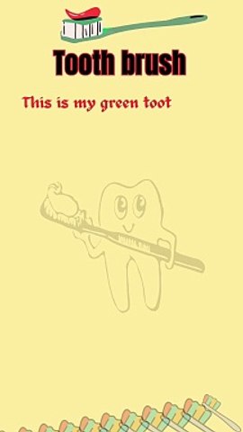 Few lines on toothbrush 