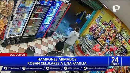 Los Olivos: delincuentes encañonan y asaltan a familia