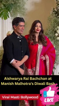 Aishwarya Rai Bachchan at Manish Malhotra's Diwali Bash Viral Masti Bollywood