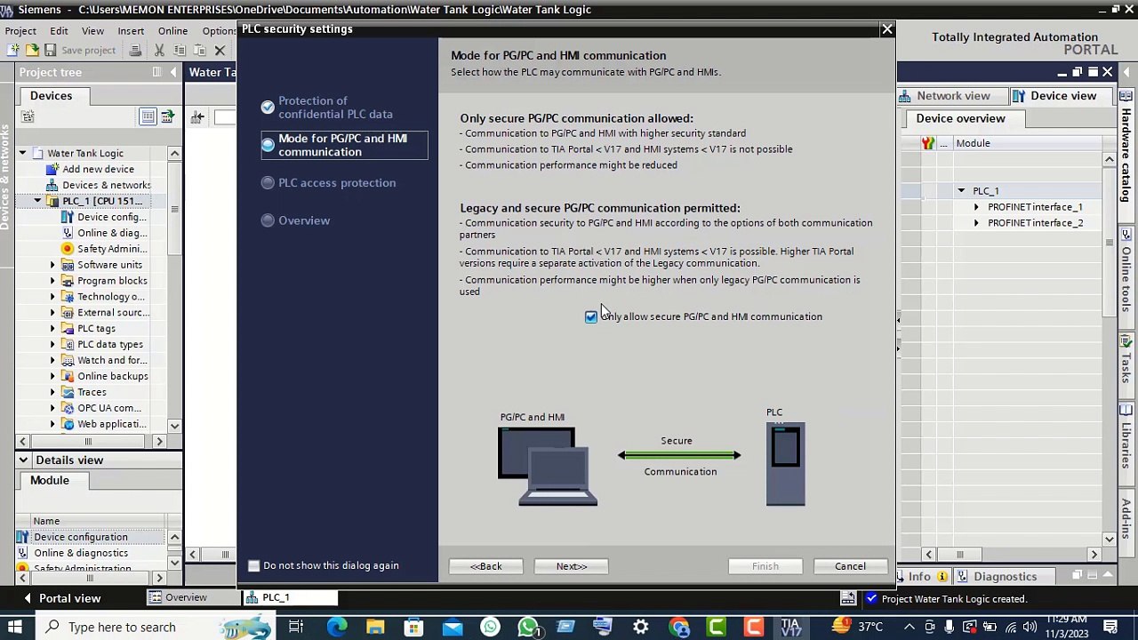Water tank level logic through PLC and HMI. Part01 TIA Portal. #siemens #tiaportal #viralvideo #automation