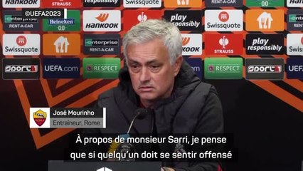 Rome - Mourinho se moque de Sarri : “Entre celui qui a 26 titres et un autre qui n'en a que quelques-uns...”