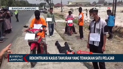 Rekonstruksi Kasus Tawuran yang Tewaskan 1 Pelajar