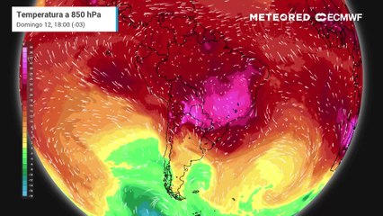 Previsão de Temperaturas a 850 hPa até Terça (14)