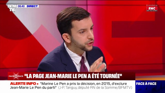 Antisémitisme: Personne n'a défendu Jean-Marie Le Pen affirme Jean-Philippe Tanguy