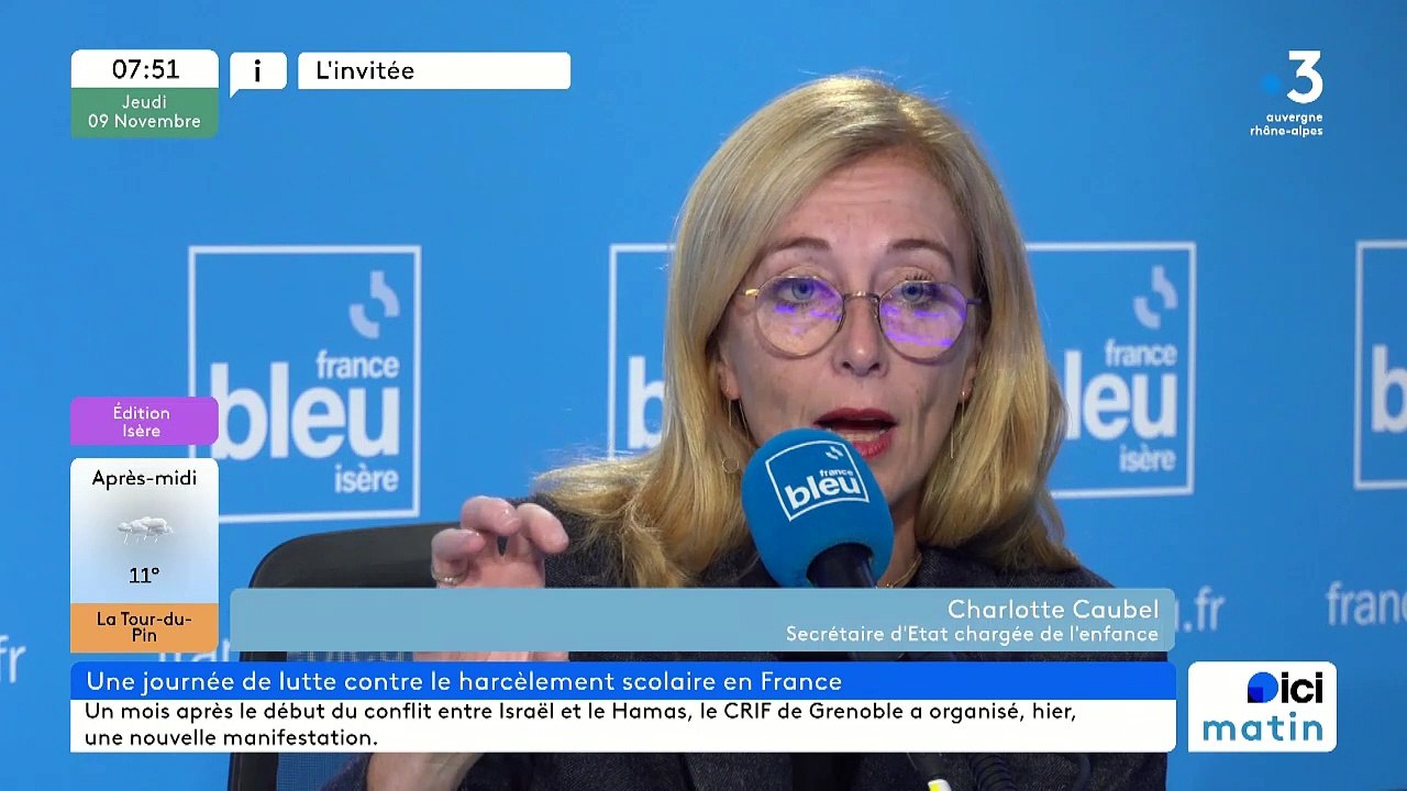 Charlotte Caubel, secrétaire d'Etat à l'enfance annonce un dispositif nouveau "alerte harcèlement" sur les réseaux sociaux