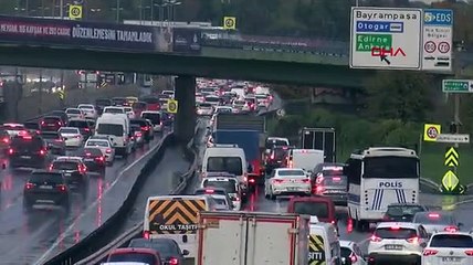 İstanbul'da trafik yoğunluğu yüzde 80'e yaklaştı