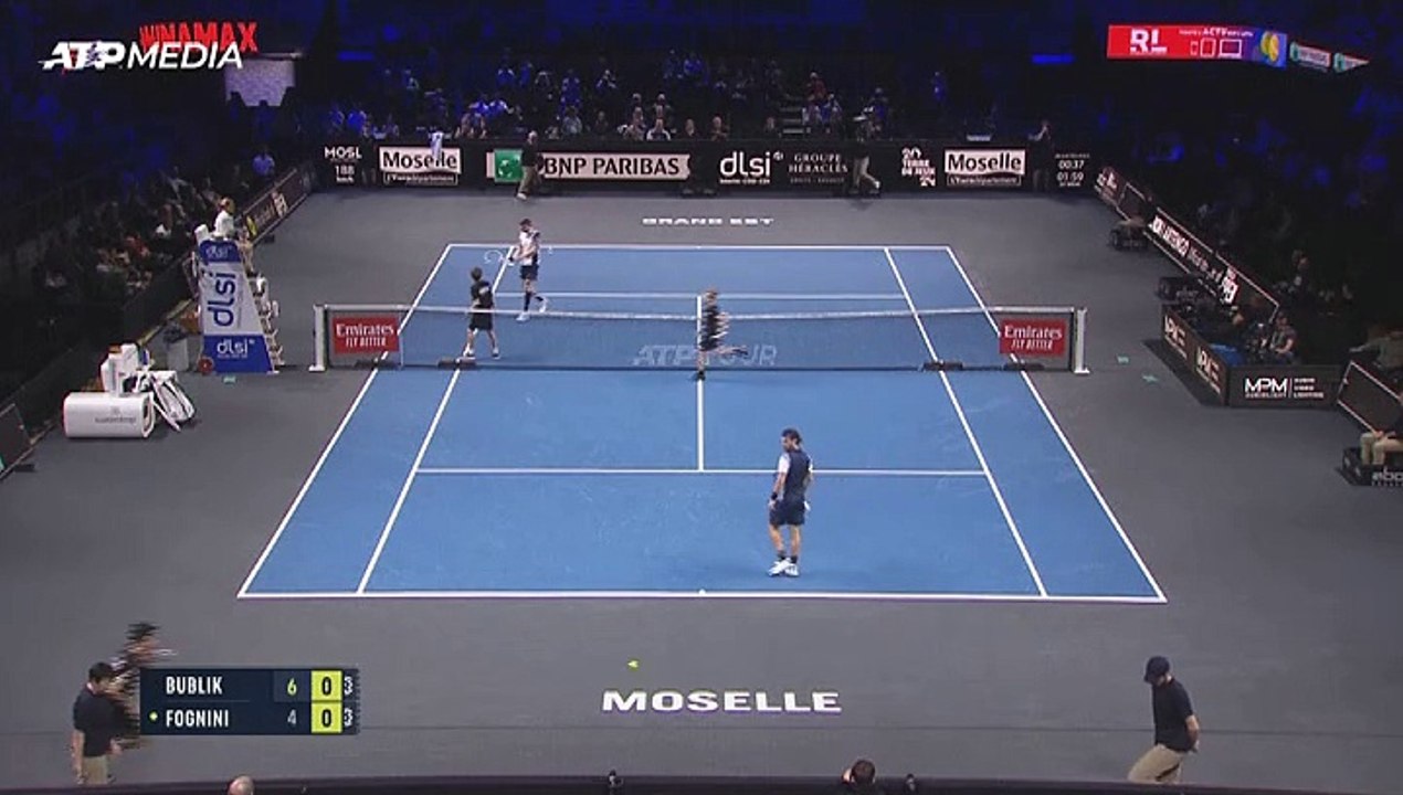 Fabio Fognini win over Alexander Bublik at the 2023 Moselle Open