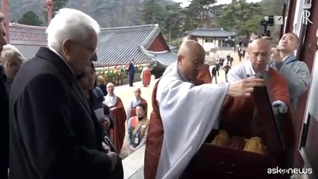 Mattarella in Corea del Sud visita il Tempio Haeinsa a Daegu