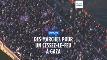 Londres, Paris, Bruxelles : des centaines de milliers de personnes réclament un cessez-le-feu à Gaza