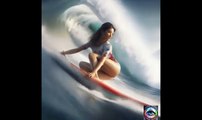 Surfer | Mesmerizing AI-Generated Video of a Surfer Riding a Wave