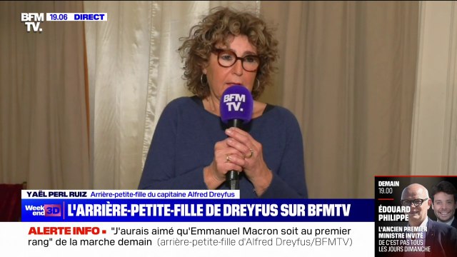 Marche contre l'antisémitisme: Je voudrais que tout le monde défile en tant que citoyen et qu'il n'y ait pas beaucoup de récupération politique , demande Yaël Perl Ruiz, petite-fille d'Alfred Dreyfus
