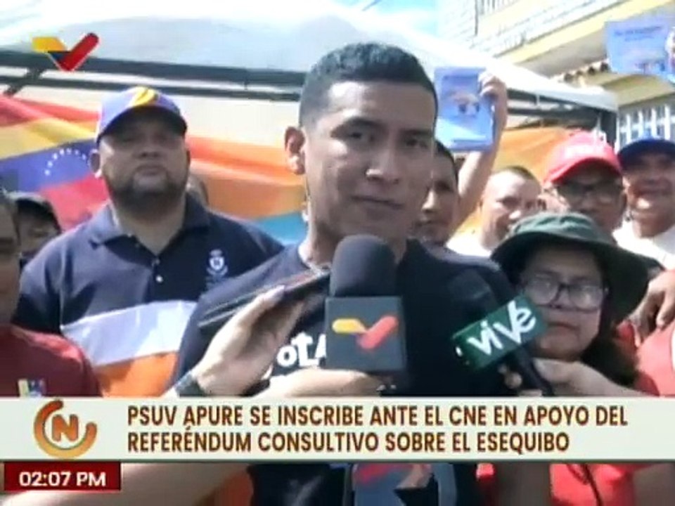 PSUV de Apure entrega ante el CNE su participación en la defensa de la soberanía del Esequibo