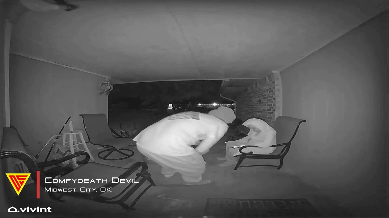 Guy Misses The Chair Caught on Vivint Doorbell Camera | Doorbell Camera Video