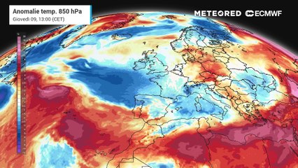 Andamento termico dei prossimi giorni