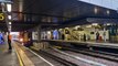 A train pulling into London Gatwick airport station