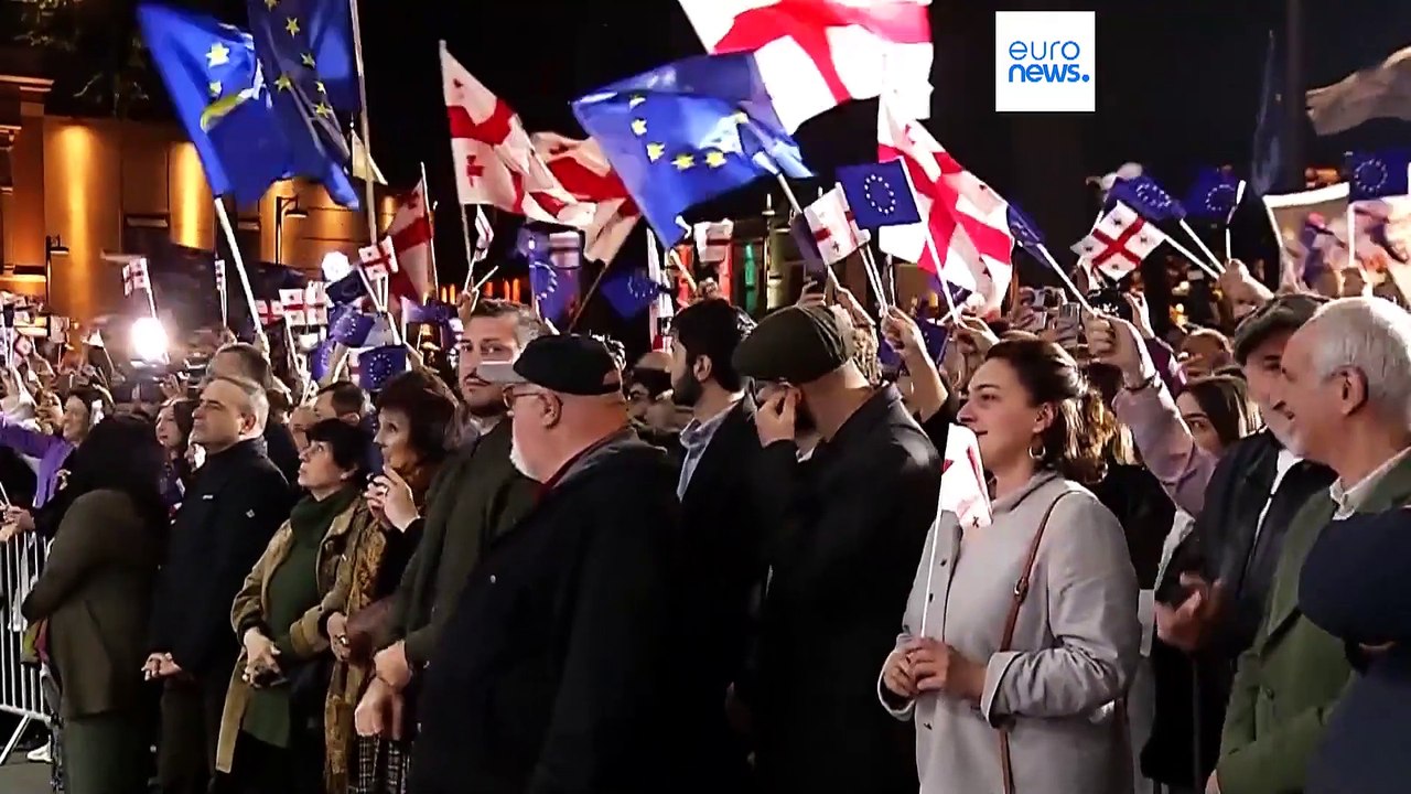 Georgien: Menschen feiern Empfehlung der EU-Kommission