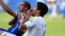 Als Luis Suarez Giorgio Chiellini in die Schulter biss