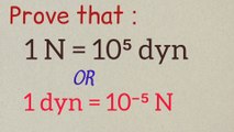 Prove that one newton is equal to 10 raised power 5 dyne_1N=10 power 5 dyne _1N= 105 dyne _ one dyne is equal to 10 raised power -5 newton _ 1dyne = 10-5N_Physics class 11 lecture