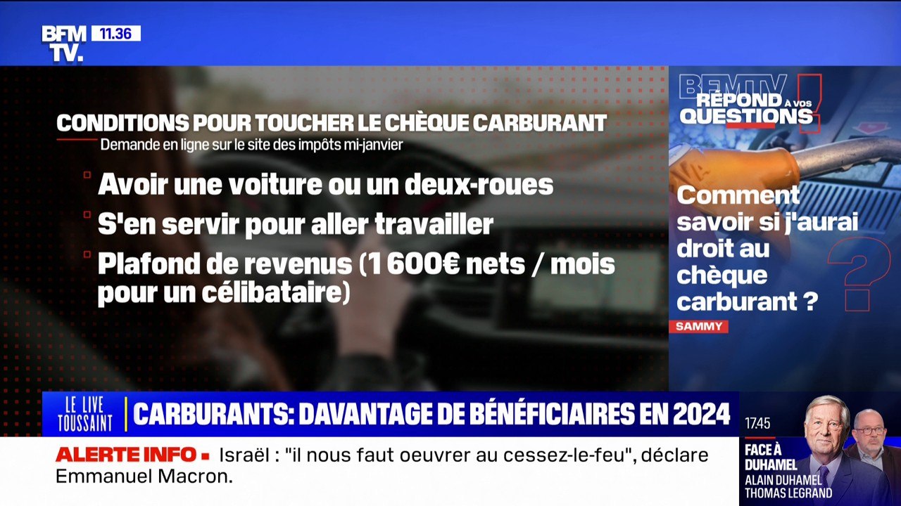 Quelles sont les conditions pour toucher le chèque carburant? BFMTV répond à vos questions