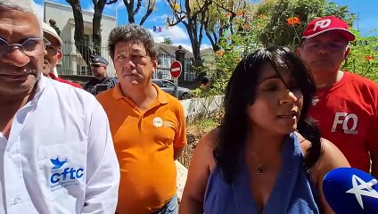 La sénatrice Audrey Bélim en soutien des grévistes du CHU