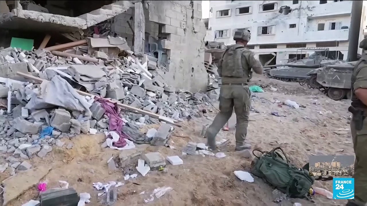 Inside Gaza, Israeli army shows off weapons taken from Hamas