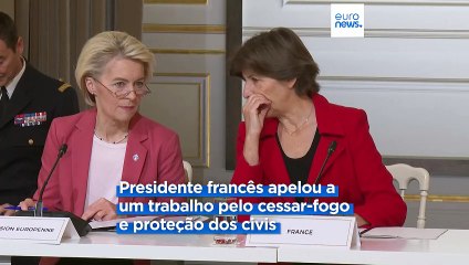 Emmanuel Macron na dianteira da luta contra a crise humanitária em Gaza