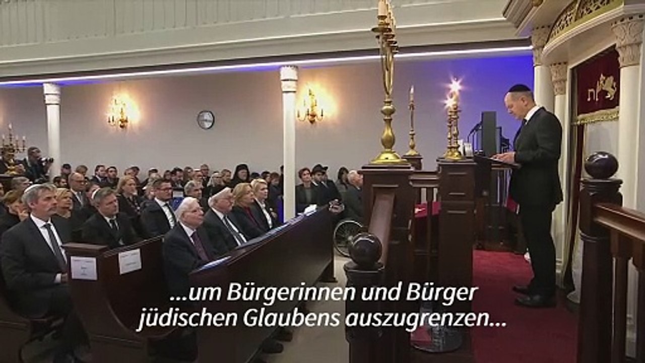 Scholz: Ausgrenzung und Hass gegen Juden 'eine Schande'
