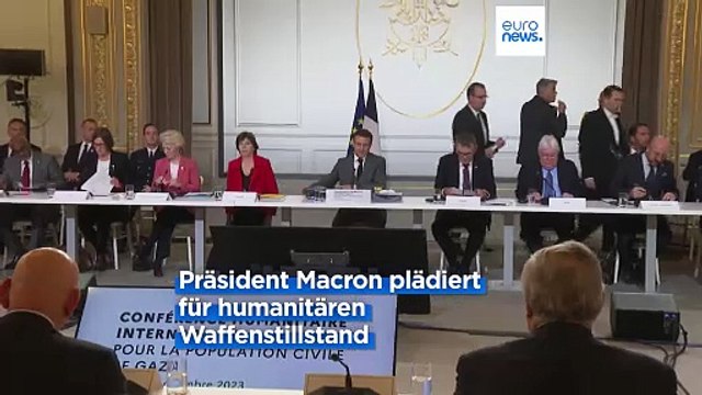 Nahost-Konferenz in Paris: Macron fordert Israel zu humanitärer Waffenruhe in Gaza auf