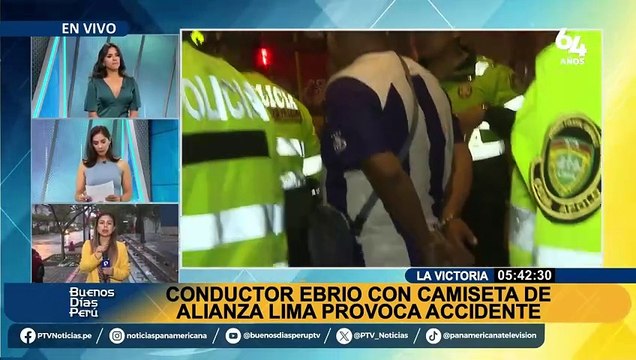 Conductor ebrio con camiseta de Alianza Lima provocó accidente en La Victoria