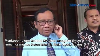 Rumah Orang Tua Ketua BEM UI Diteror, Menkopolhukam: Tidak Profesional dan Melanggar Konstitusi