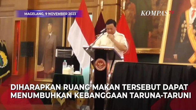 Momen Menhan Prabowo Resmikan Ruang Makan Husein di Akmil Magelang
